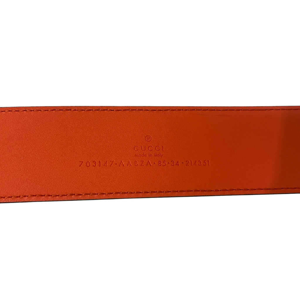 GUCCI/Belt/Monogram/Leather/ORN/M's/INTERLOCK G LOGO