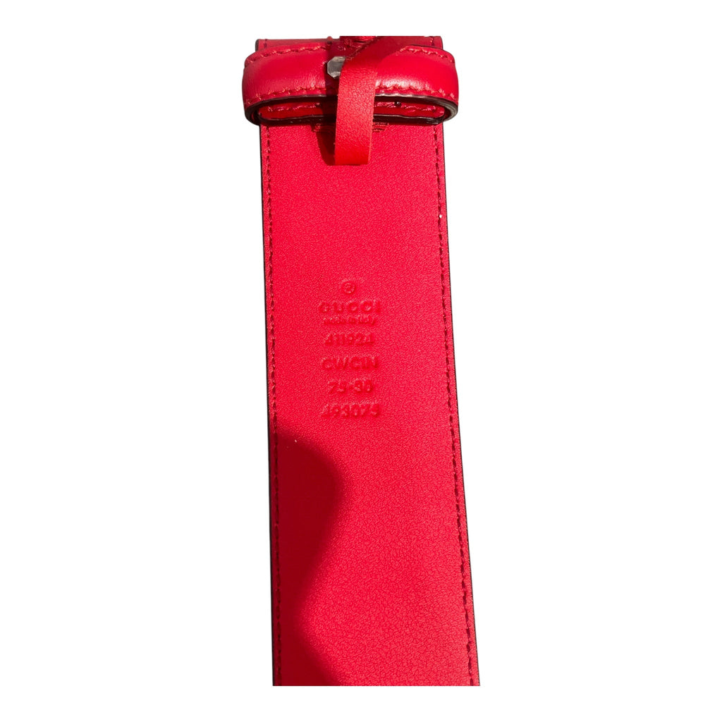 GUCCI/Belt/Leather/RED/M's/RED MONOGRAM BELT