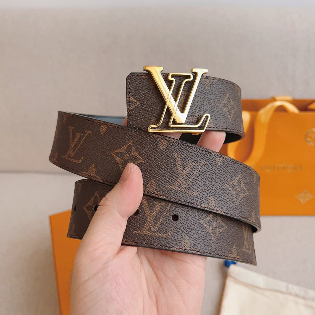 LOUIS VUITTON LV 25S BELT 40 MM IN BROWN CALFSKIN 593208