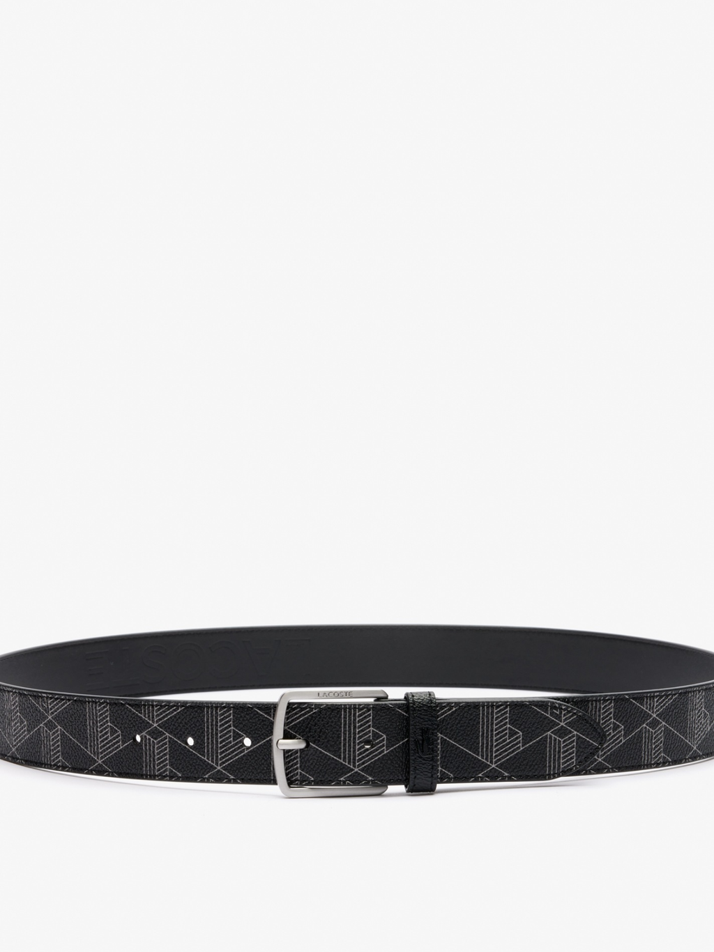 LACOSTE Monogram Belt Black