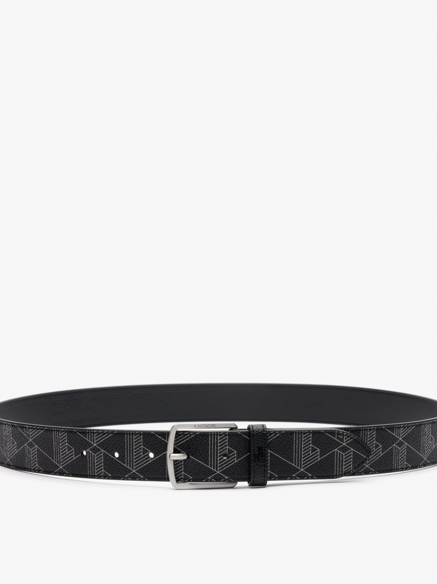 LACOSTE Monogram Belt Black