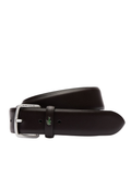 LACOSTE Smooth Leather Belt Dark Brown