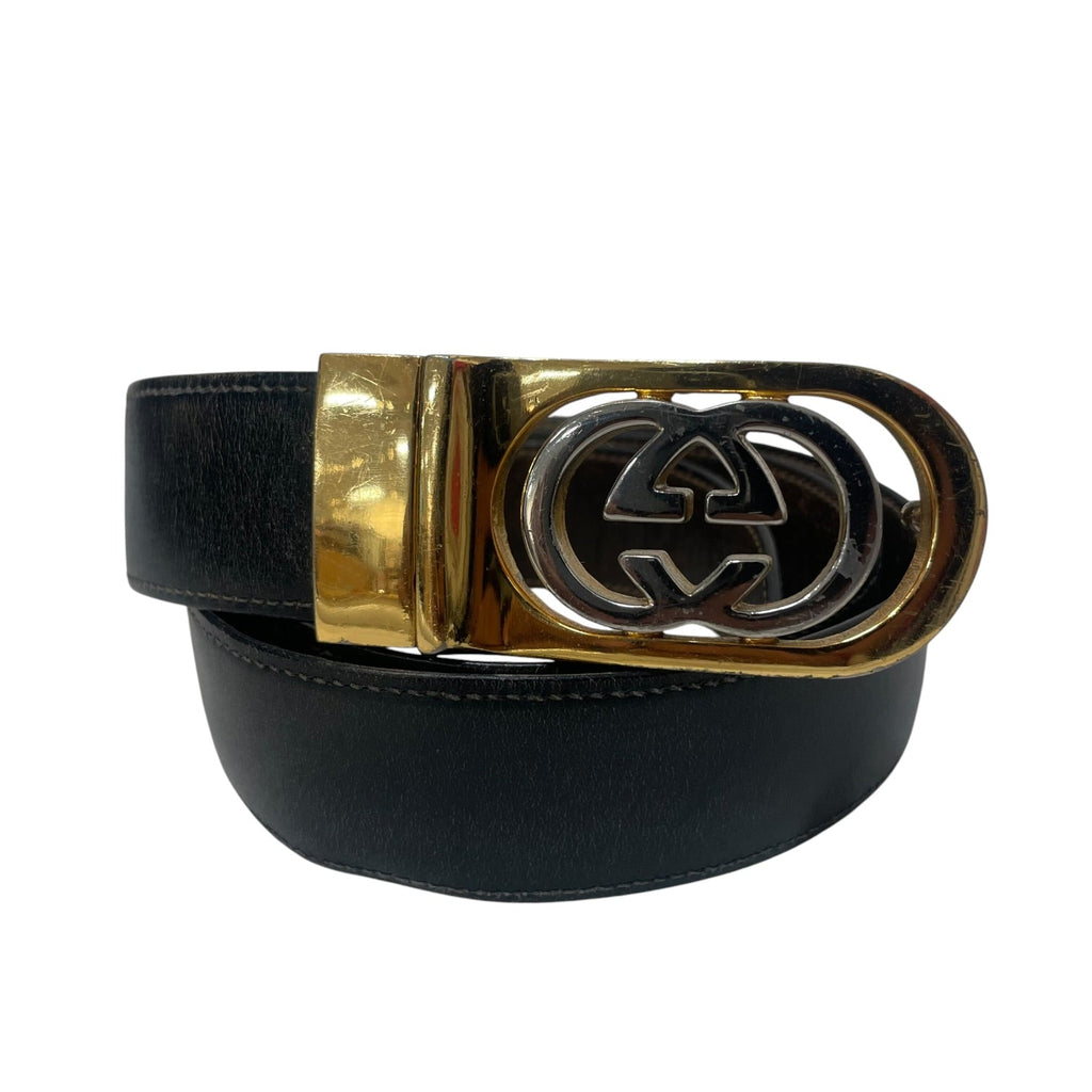 GUCCI/Belt/Leather/BLK/