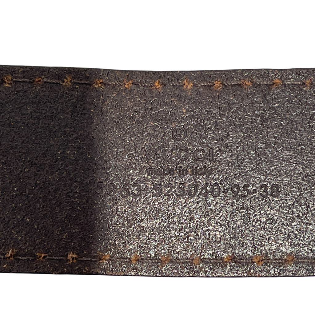 GUCCI/Belt/Leather/BRW/Interlocking G Wood Belt
