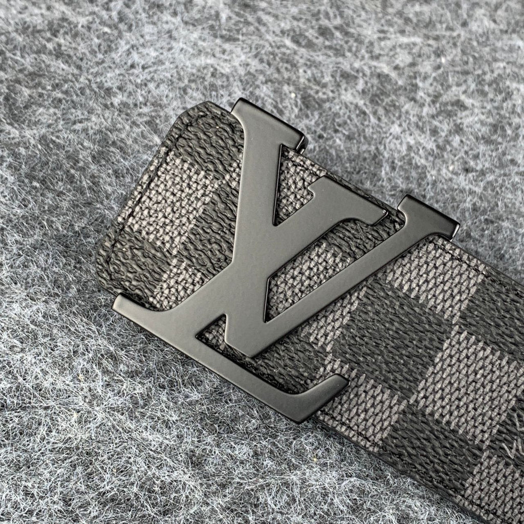 LV Initiales Damier Graphite Belt ‘Black Grey’