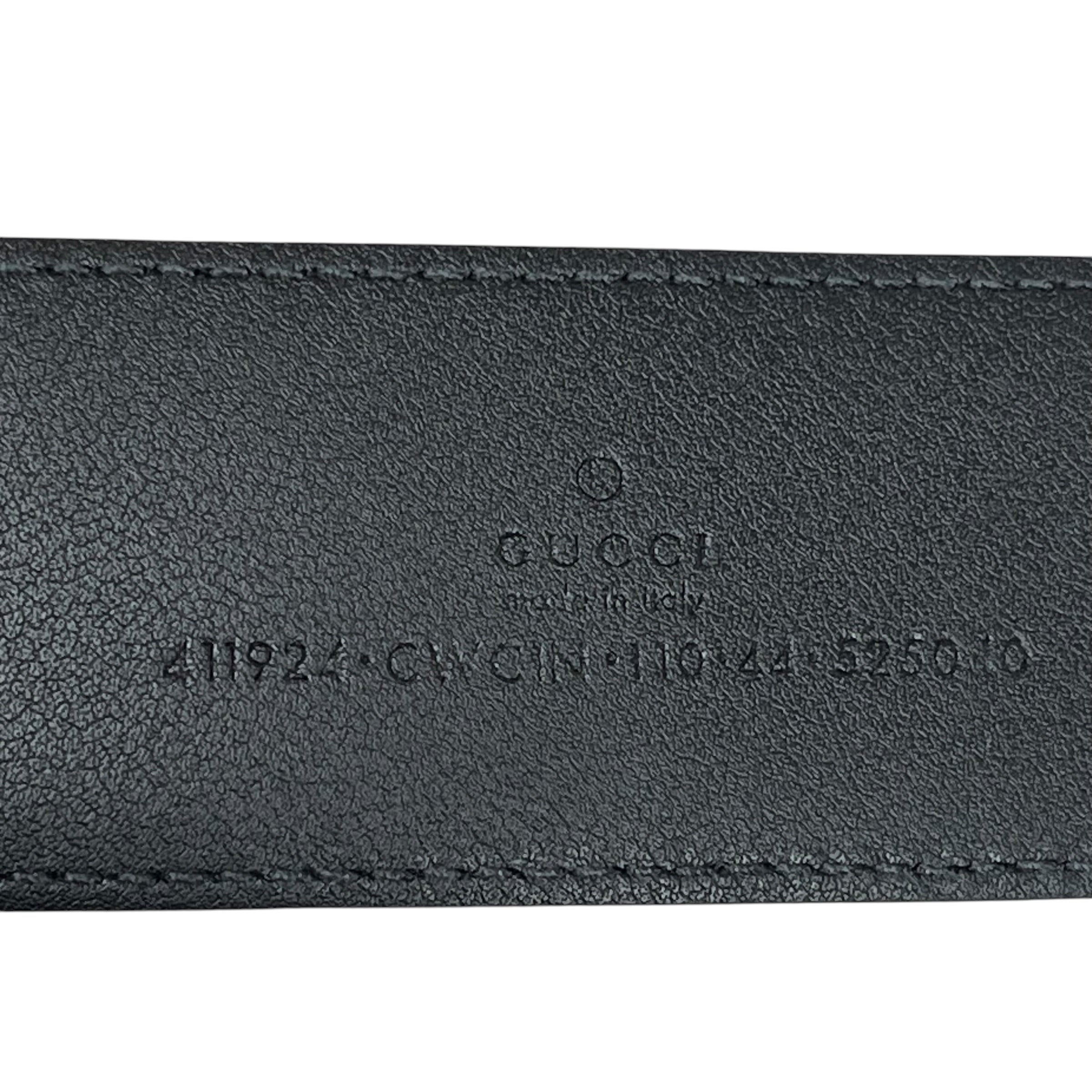 GUCCI/Belt/Leather/BLK/M's/GUCCISSIMA DOUBLE G BELT