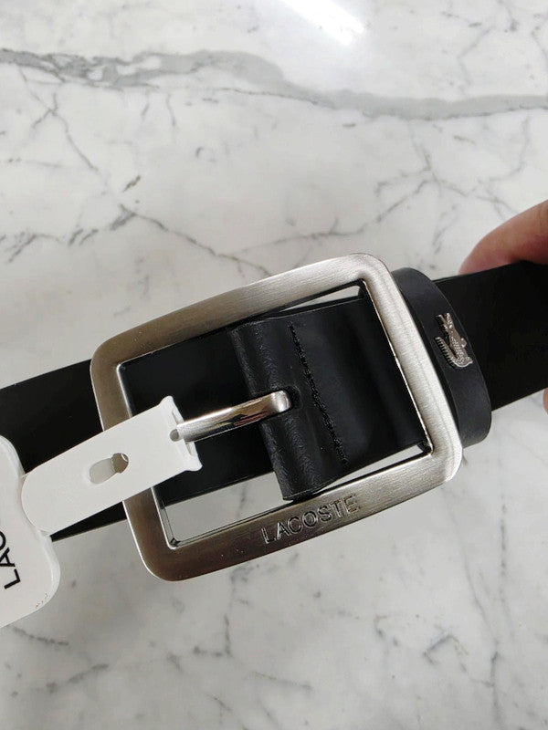 Lacoste Raw Edges Leather Belt Black RC3096 000