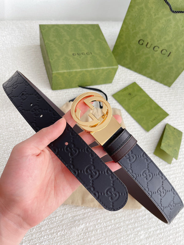 GBL1 Real leather 3.7CM 95-125CM Belt with all packing