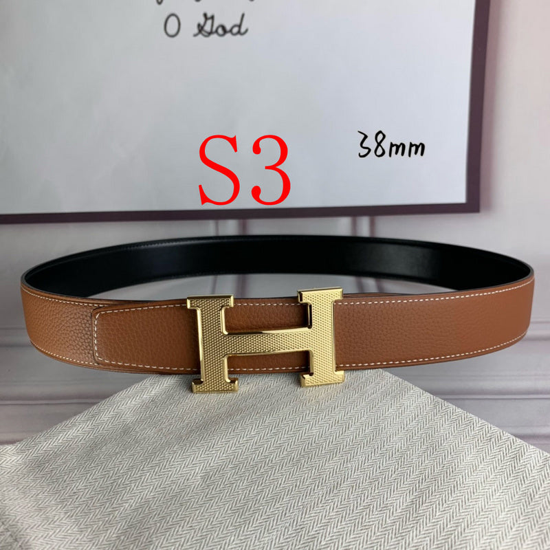 HBL3 Real leather 3.8CM 95-125CM Belt with all packing |Hermès belt