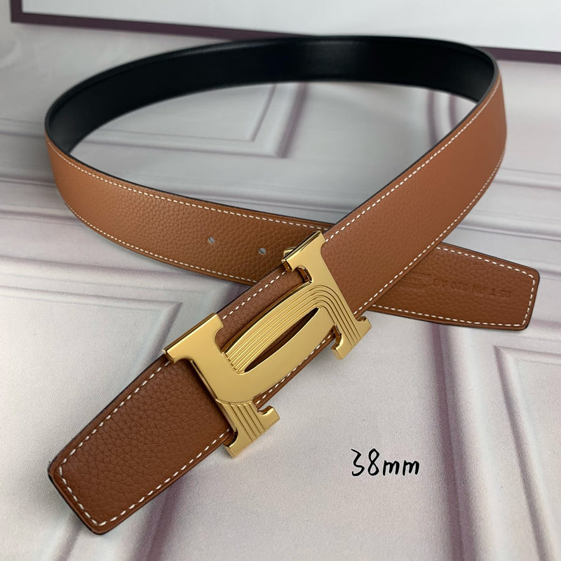 HBL5 Real leather 3.8CM 95-125CM Belt with all packing |Hermès belt