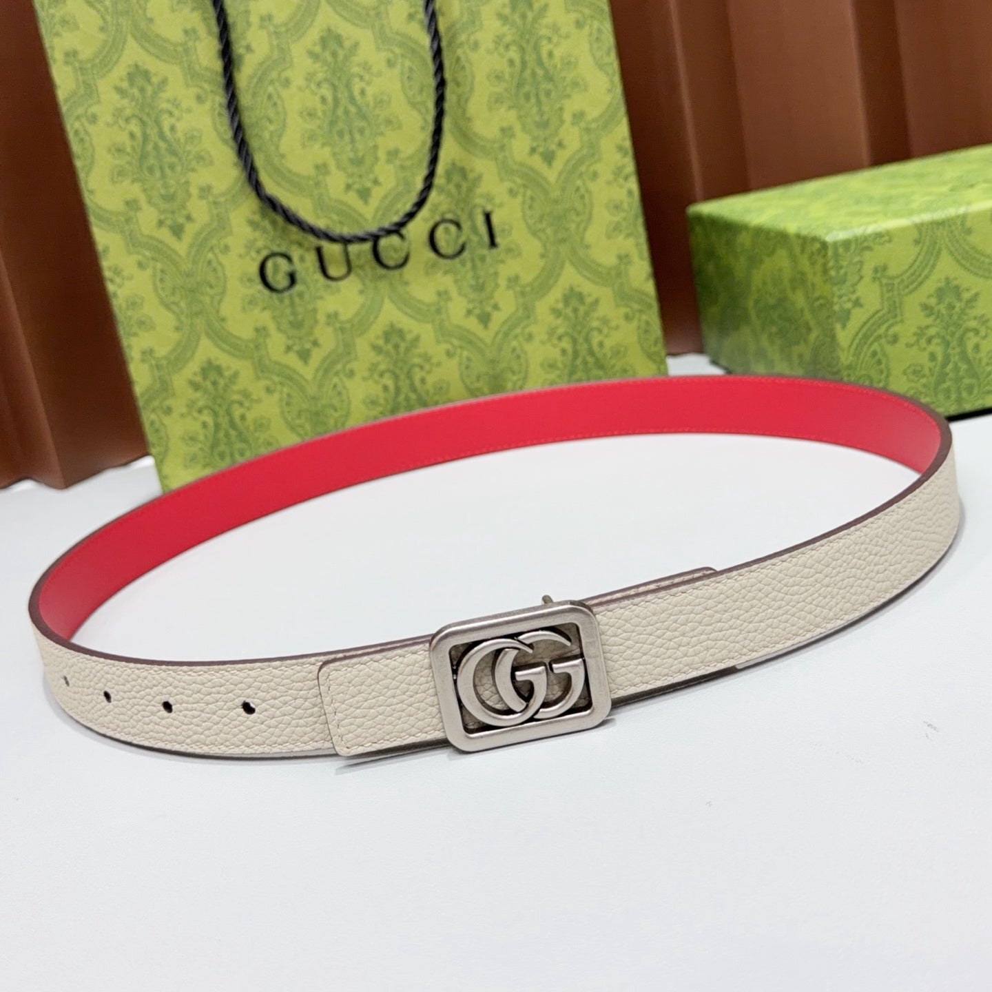 Gucci Belt 2.5cm Grain Cowhide 213030
