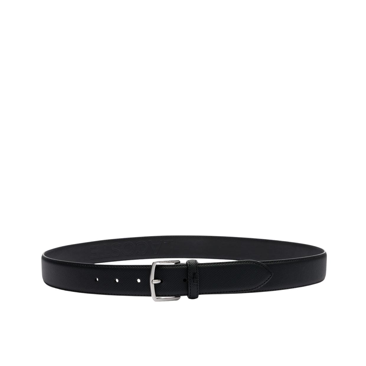 Cintura Uomo Lacoste Petit Piqué Nero