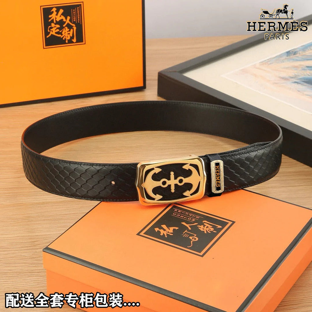 HM Constance Belt 38mm Black Original Leather 619665|Hermès belt