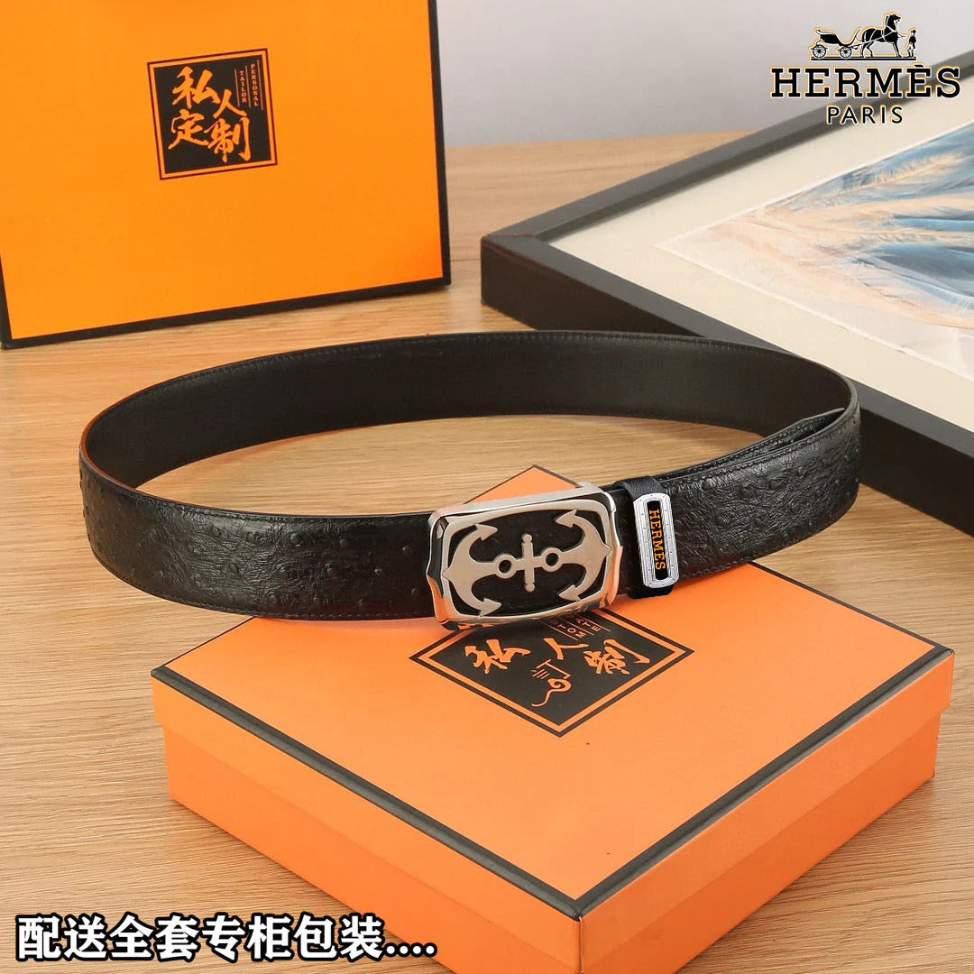 HM Constance Belt 38mm Black Original Leather 619665|Hermès belt