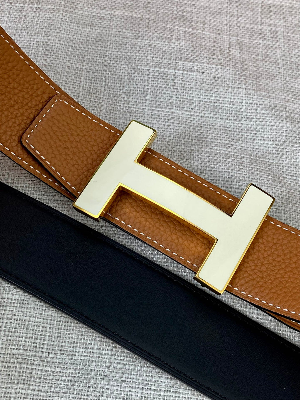 HM CONSTANCE BELT BUCKLE & REVERSIBLE TAWNY BROWN LEATHER STRAP 38MM GOLD HARDWARE |Hermès belt