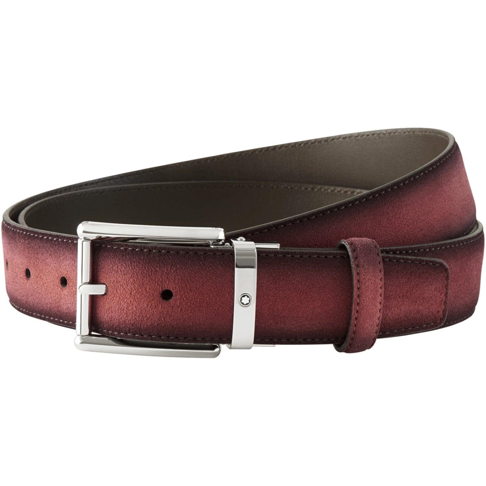Montblanc burgundy shaded adjustable belt 116723