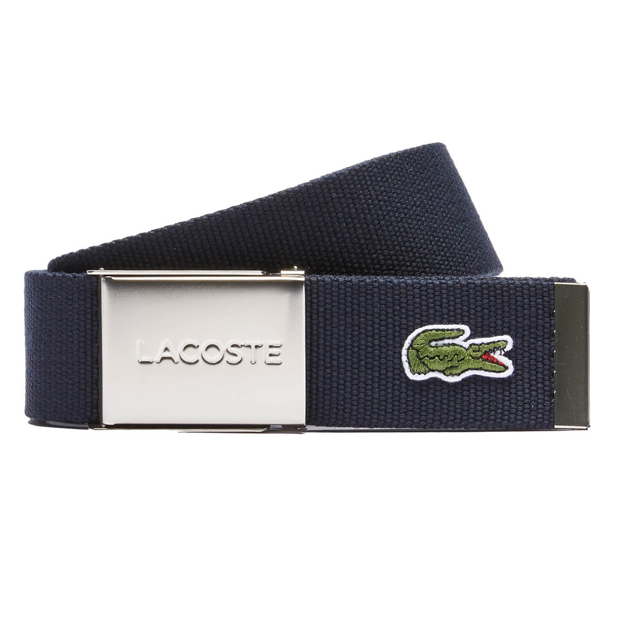 LACOSTE Herren Gürtel aus Stoff - schönes Etui, gravierter Schiebeschnallenverschluss
