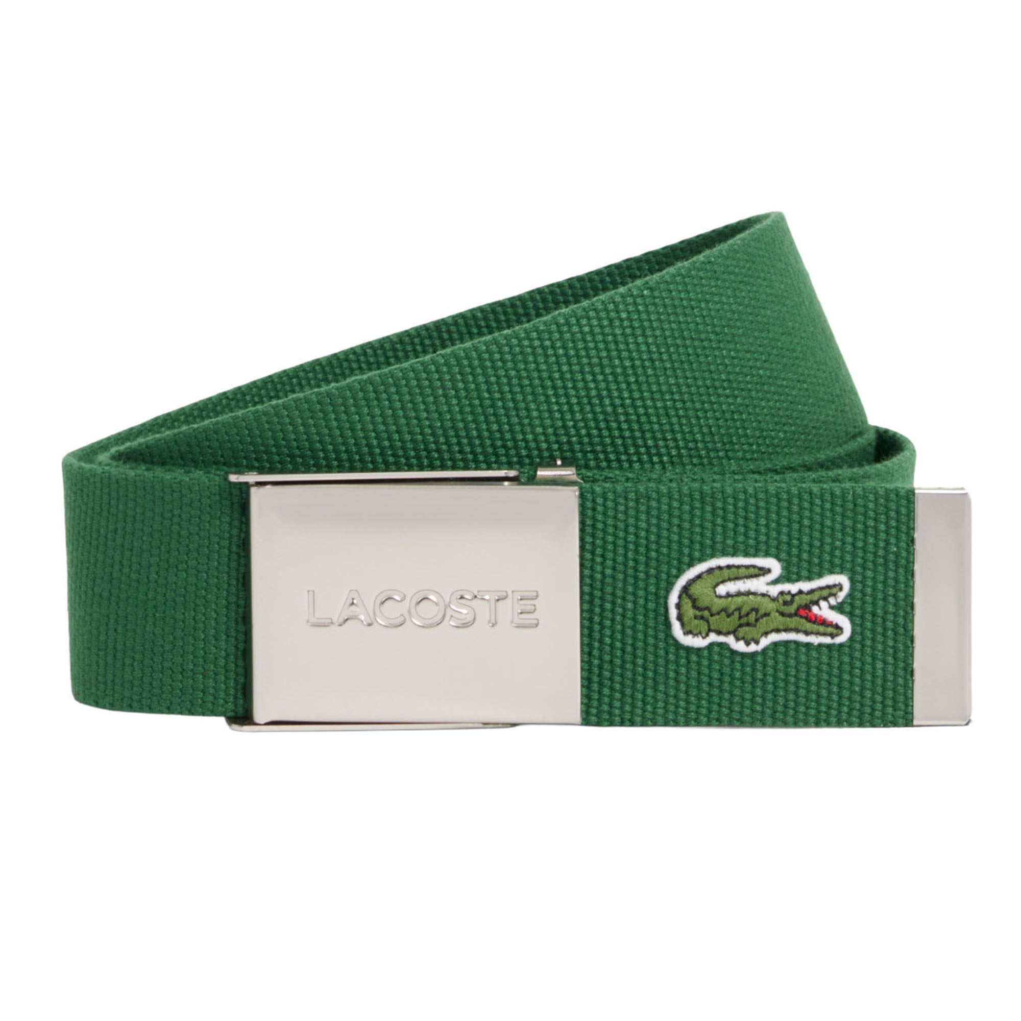 LACOSTE Herren Gürtel aus Stoff - schönes Etui, gravierter Schiebeschnallenverschluss
