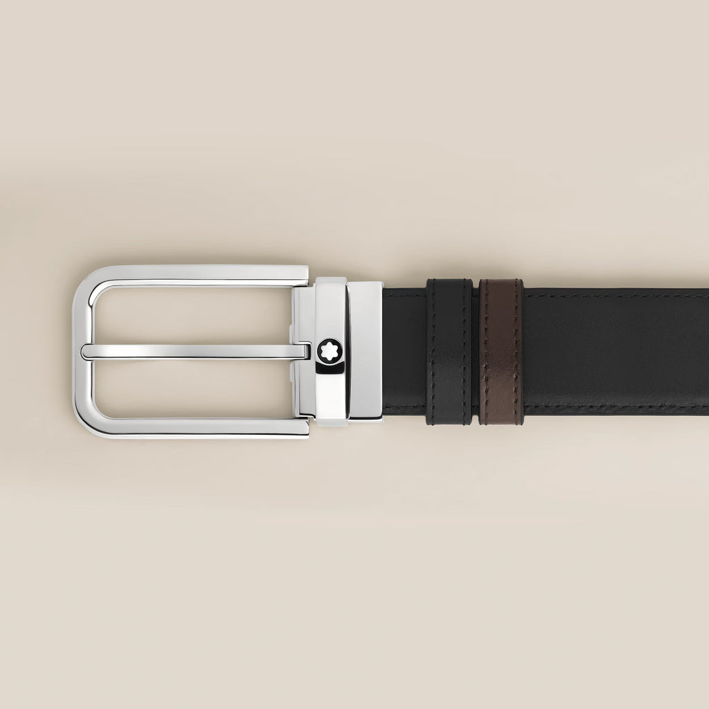 Montblanc reversible belt 35 mm leather Meisterstück rectangular buckle 223407
