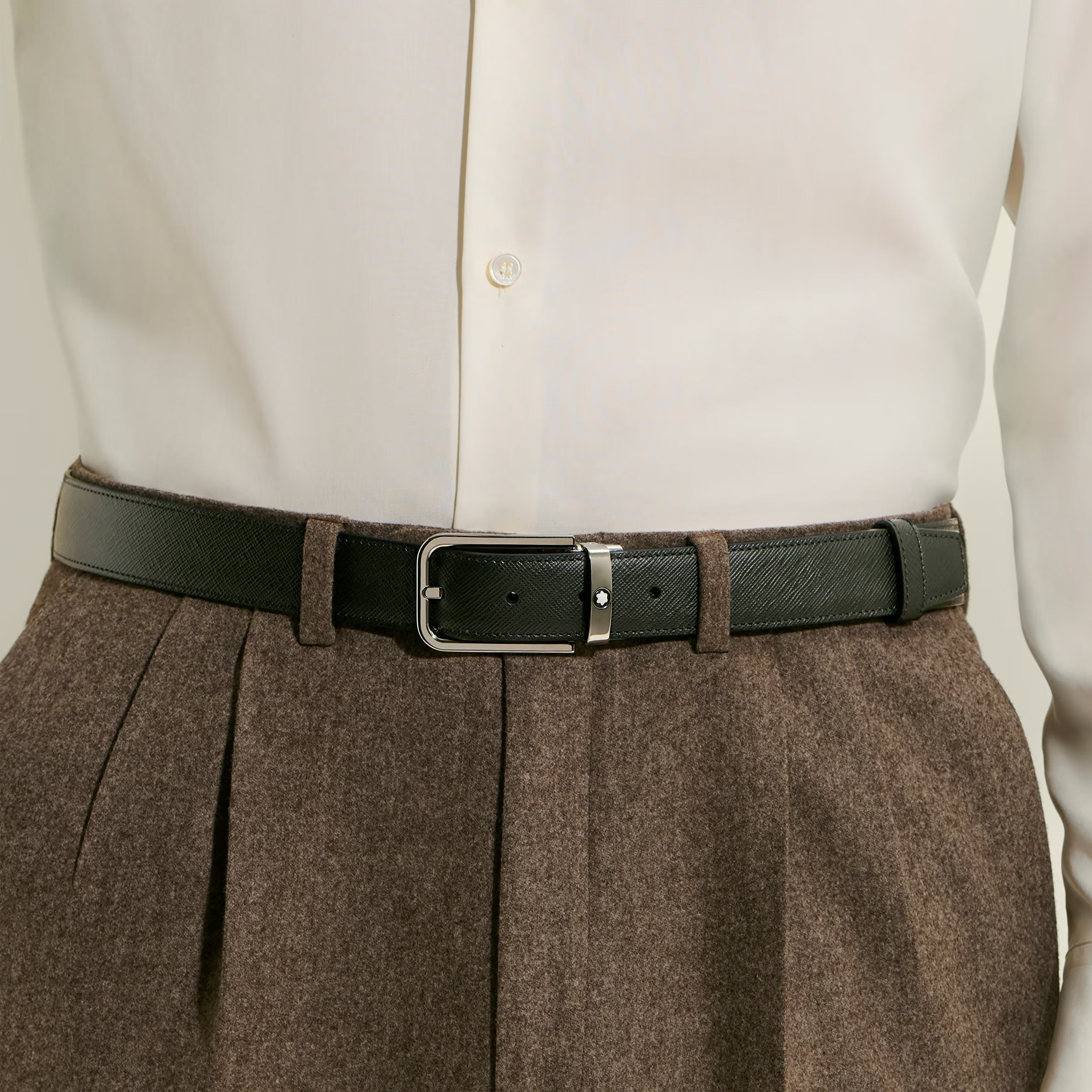 Montblanc reversible belt 30 mm Sartorial leather rectangular buckle 223409