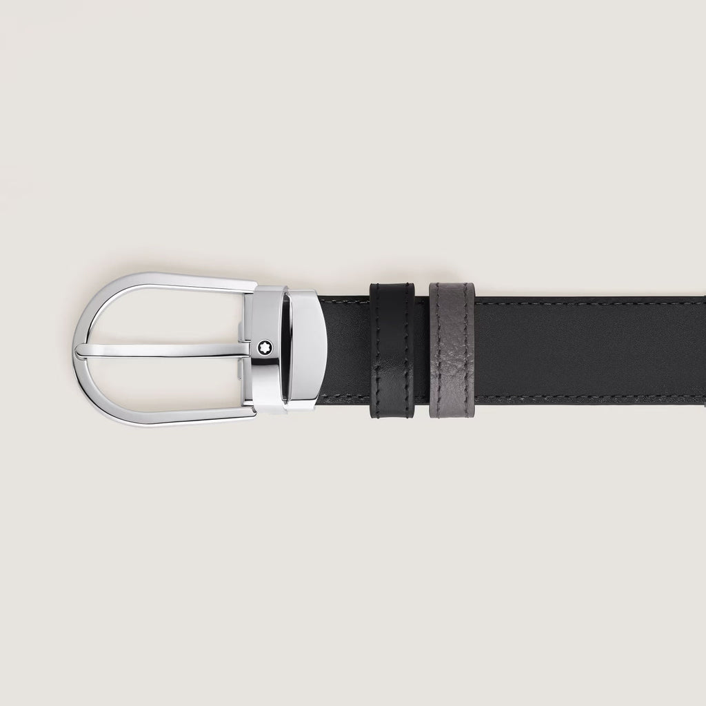 Montblanc reversible belt Meisterstück 30 mm forged iron black 223369