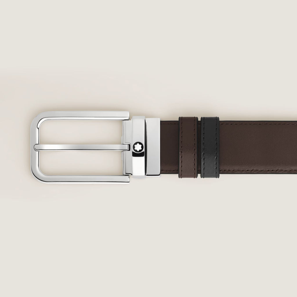 Montblanc reversible belt 35 mm leather Meisterstück rectangular buckle 223407